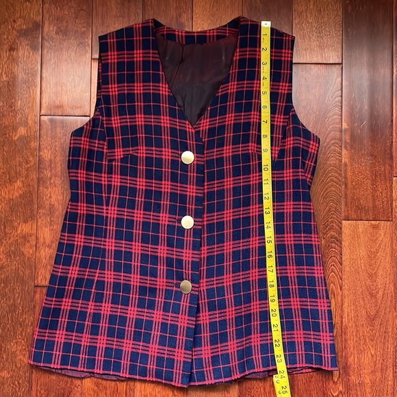 Vintage Plaid Vest Size 2-4 - Picture 6 of 8